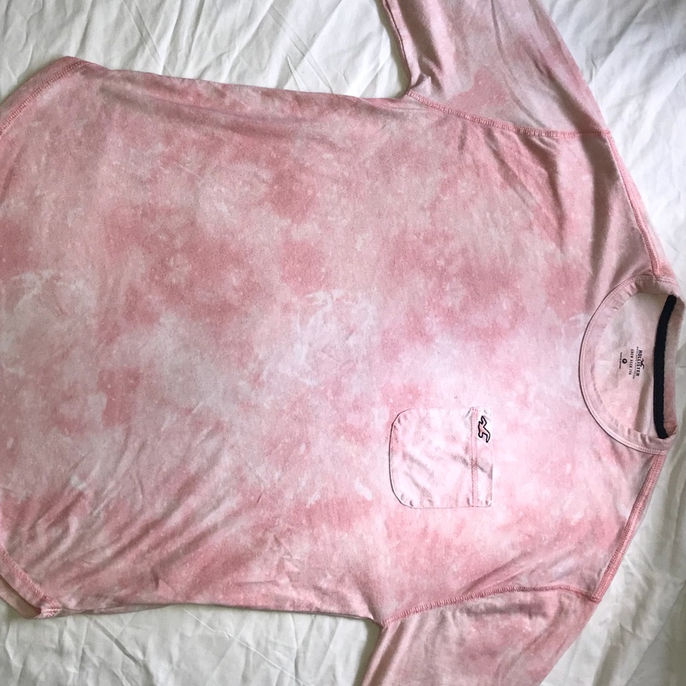 Tie dyed pink faded Hollister long sleeve